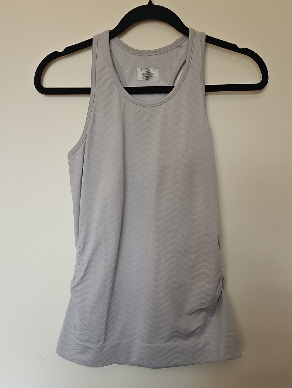 Athleta L Light Gray Racerback Tank Top